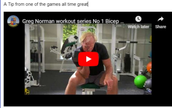 Greg Norman fitness No-1 Bicep Curl