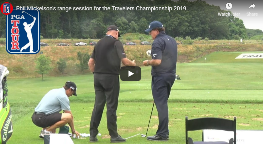 See how Phil Mickelson warms up before a round.