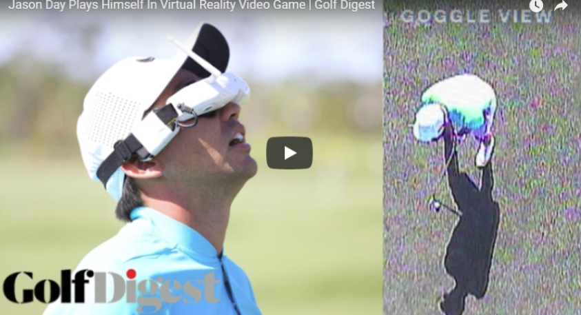 Jason Day tries golf in Virtual Reality.