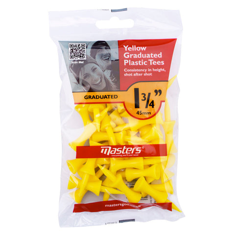 Masters Yellow Graduated Plastic Tees