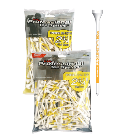 Pride PTS 2 3/4 Yellow Wooden Tees