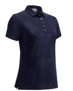 Callaway Womens Embossed Floral Polo