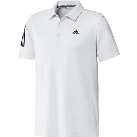 Adidas 3 Stripe Basic Polo White