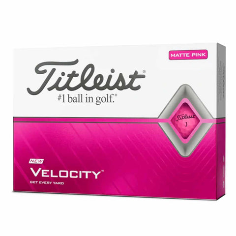 Titleist Velocity Golf Balls Matte Pink